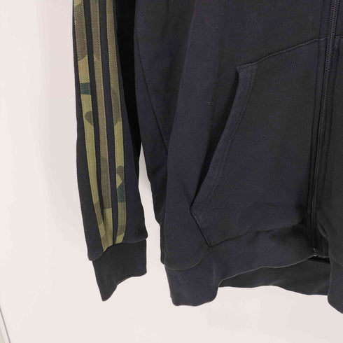 アディダスオリジナルス adidas Originals 3ストライプ 迷彩 カモフラ ジップアップフーディー メンズ import:L