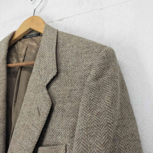 REDAELLI MADE IN ITALY ヘリンボーン柄2Bテーラードジャケット メンズ