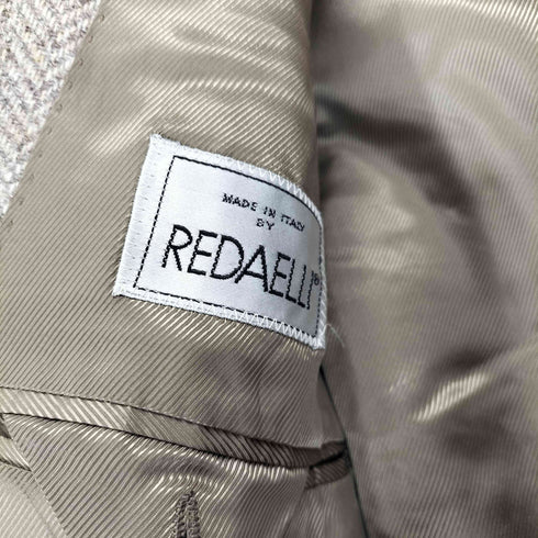 REDAELLI MADE IN ITALY ヘリンボーン柄2Bテーラードジャケット メンズ