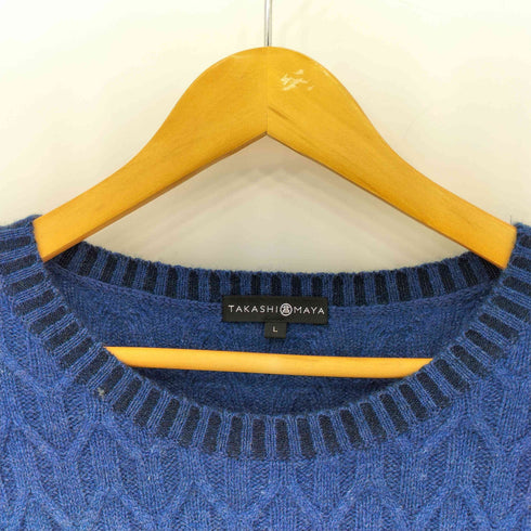 タカシマヤ TAKASHIMAYA カシミヤ クルーネックニット レディース L