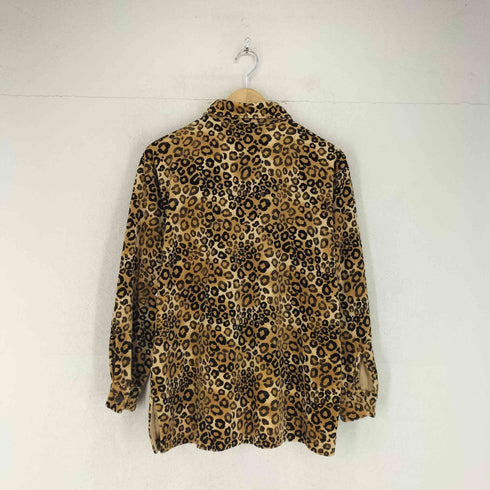 BECHAMEL PETITES レオパード柄ベロアシャツ メンズ M