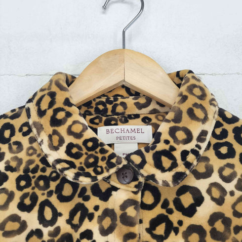 BECHAMEL PETITES レオパード柄ベロアシャツ メンズ M