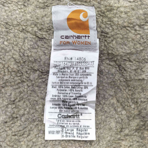 カーハート Carhartt ダックベスト 裏起毛 レディース import:XL