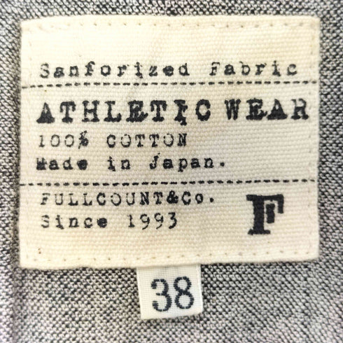 フルカウント FULLCOUNT ATHLETIC WEAR ヘンリーネックカットソー メンズ FREE