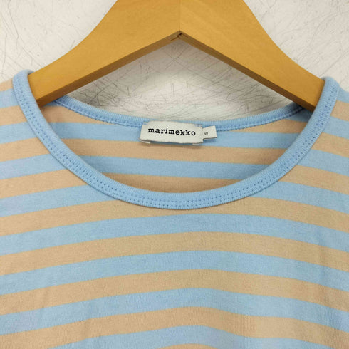 マリメッコ marimekko LOGO MARI ボーダーカットソー レディース S