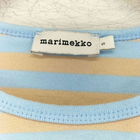 マリメッコ marimekko LOGO MARI ボーダーカットソー レディース S