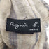 アニエスベー agnes b. PARIS ストライプ シワ プリーツ ストール メンズ