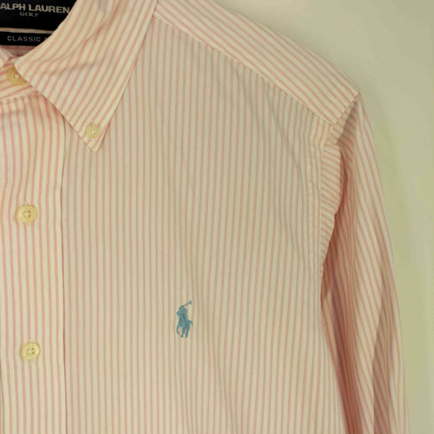 ラルフローレンゴルフ RALPH LAUREN GOLF CLASSI FIT スモールポニー刺繍 ストライプ BDシャツ メンズ import:M