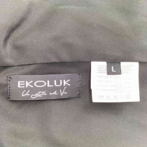 EKOLUK ファー フーデットコート レディース L