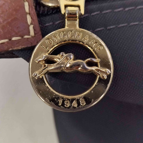 ロンシャン LONGCHAMP レザーハンドル ナイロントートバッグ レディース