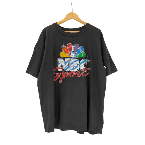 90S セーラム USA製 NBC Sports プリント Tシャツ 袖シングル メンズ import:XL