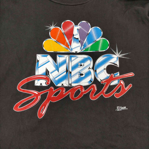90S セーラム USA製 NBC Sports プリント Tシャツ 袖シングル メンズ import:XL