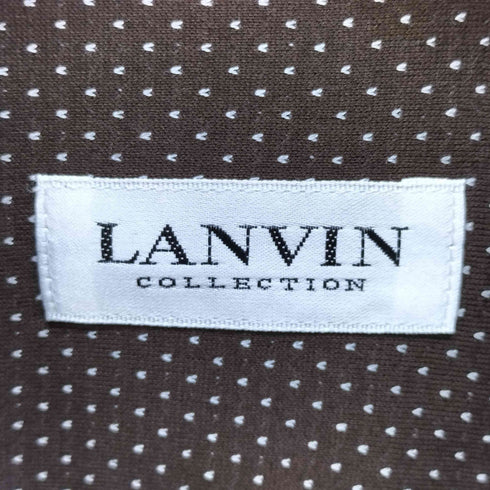 ランバンコレクション LANVIN COLLECTION ドット 刺繍 コットン シャツ メンズ LB