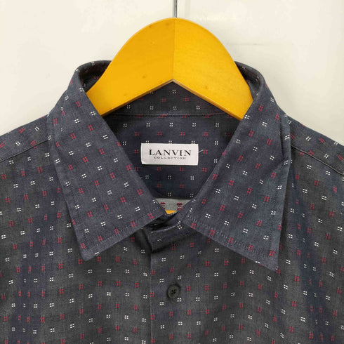 ランバンコレクション LANVIN COLLECTION ロゴ刺繍 コットン シャツ メンズ LB