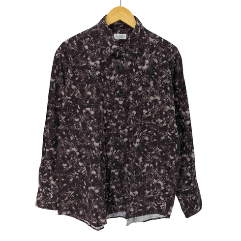 ランバンコレクション LANVIN COLLECTION 花柄 総柄 コットン シャツ メンズ LB