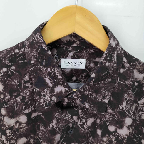 ランバンコレクション LANVIN COLLECTION 花柄 総柄 コットン シャツ メンズ LB