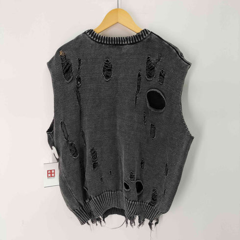 ダンケシェーン Danke Schon PIGMENT DAMAGE KNIT VEST メンズ FREE