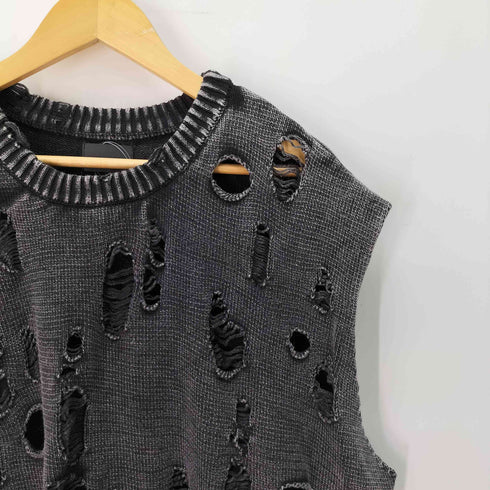 ダンケシェーン Danke Schon PIGMENT DAMAGE KNIT VEST メンズ FREE