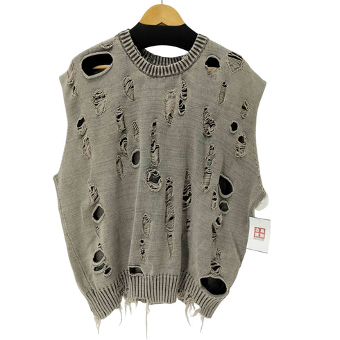 ダンケシェーン Danke Schon PIGMENT DAMAGE KNIT VEST メンズ FREE