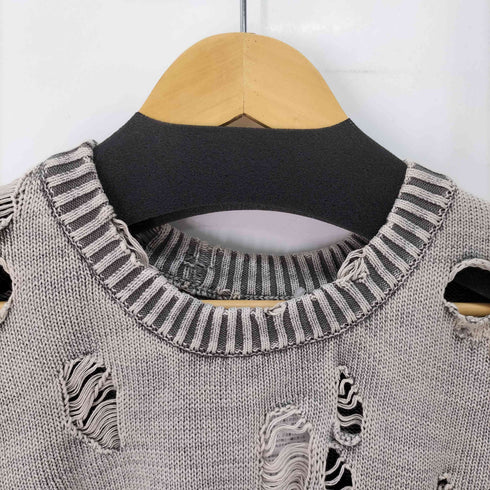 ダンケシェーン Danke Schon PIGMENT DAMAGE KNIT VEST メンズ FREE