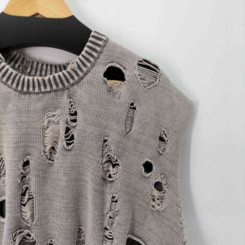 ダンケシェーン Danke Schon PIGMENT DAMAGE KNIT VEST メンズ FREE