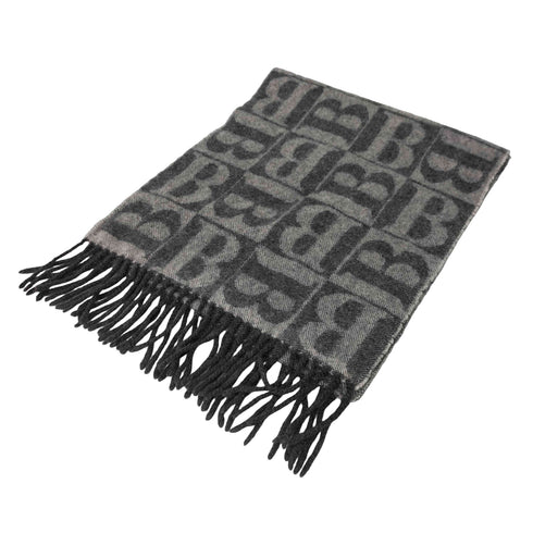 バーバリーロンドン BURBERRY LONDON Bロゴ 総柄 カシミヤ マフラー レディース