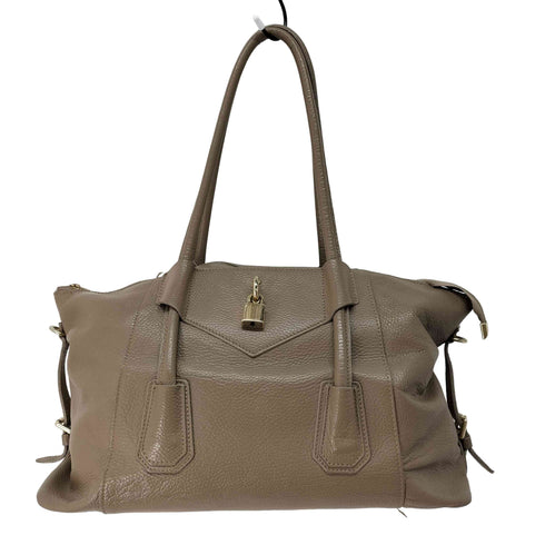 GENUINE LEATHER 本革 チャーム トートバッグ レディース