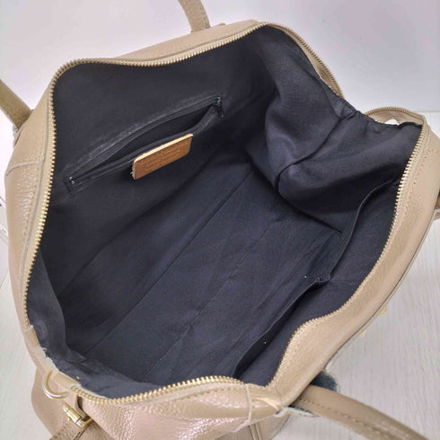 GENUINE LEATHER 本革 チャーム トートバッグ レディース