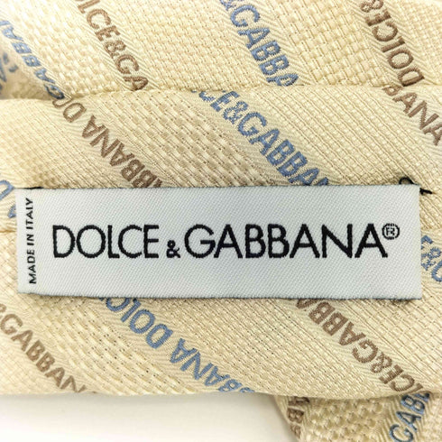 ドルチェアンドガッバーナ DOLCE&GABBANA ストライプロゴ シルクネクタイ メンズ