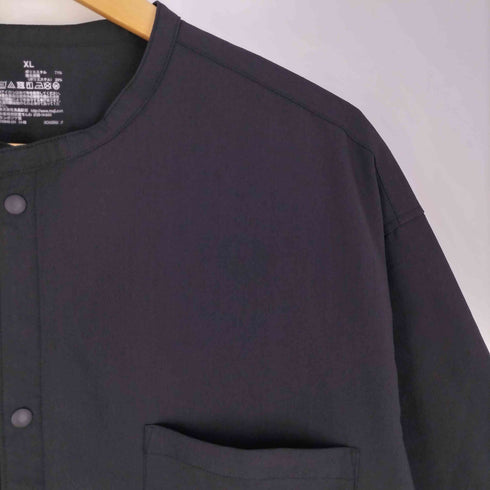 ムジルシリョウヒン 無印良品 かぜを通す スタンドカラー五分袖シャツ メンズ JPN:XL
