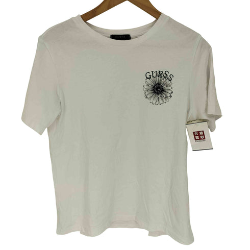 ゲス GUESS フラワー ワンポイント プリント S/S クルーネックTシャツ レディース import:S