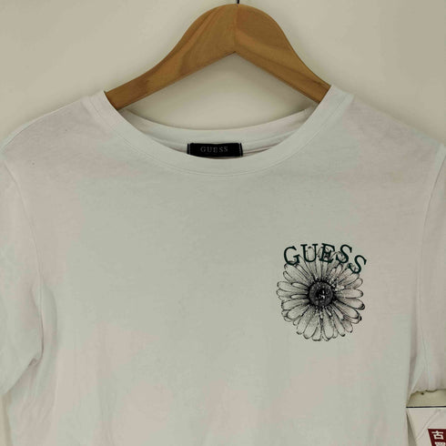 ゲス GUESS フラワー ワンポイント プリント S/S クルーネックTシャツ レディース import:S