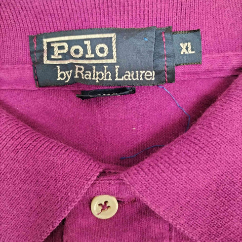 ポロバイラルフローレン Polo by RALPH LAUREN 90S USA製 ポニー刺繍 S/S ポロシャツ メンズ import:XL