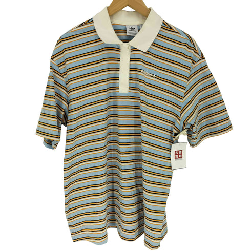 アディダス adidas 80s オーバーサイズ ストライプ ポロシャツ メンズ import:M