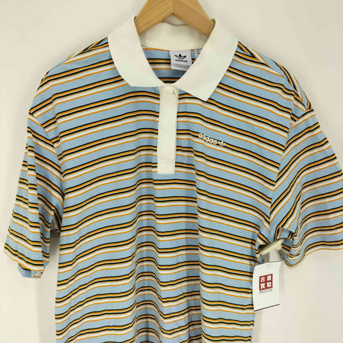 アディダス adidas 80s オーバーサイズ ストライプ ポロシャツ メンズ import:M