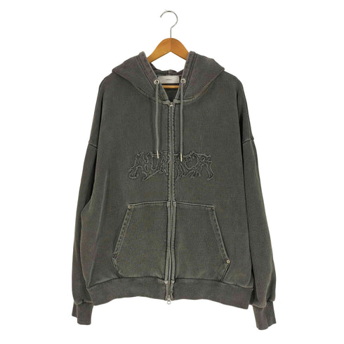 アドラー ADRER heavy weight logo semi short vintage double zip parker/ヘビーウェイトロゴセミショートヴィンテージダブルジップパーカ メンズ JPN:L