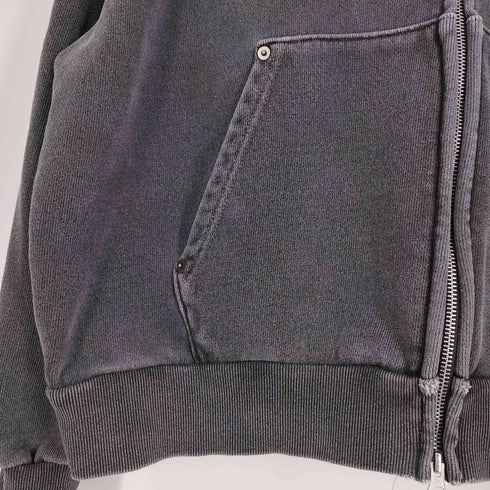 アドラー ADRER heavy weight logo semi short vintage double zip parker/ヘビーウェイトロゴセミショートヴィンテージダブルジップパーカ メンズ JPN:L