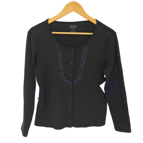 タルボット TALBOTS ビーズ付き ノーカラー カーディガン レディース JPN:S
