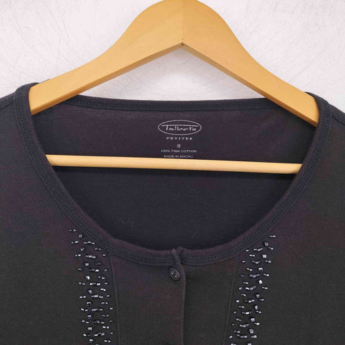 タルボット TALBOTS ビーズ付き ノーカラー カーディガン レディース JPN:S