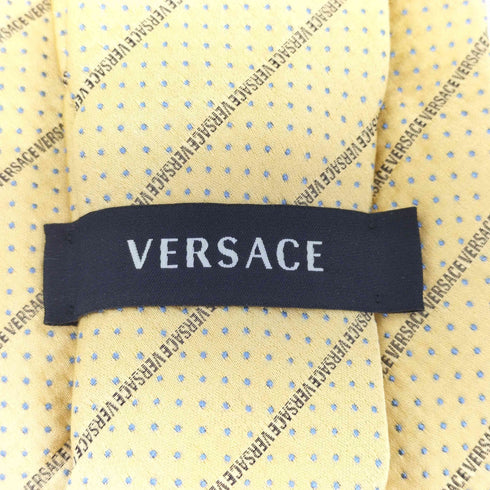 ヴェルサーチ VERSACE ストライプロゴ シルクネクタイ メンズ