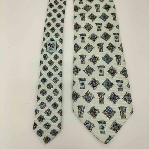 ヴェルサーチ VERSACE 総柄シルクネクタイ メンズ