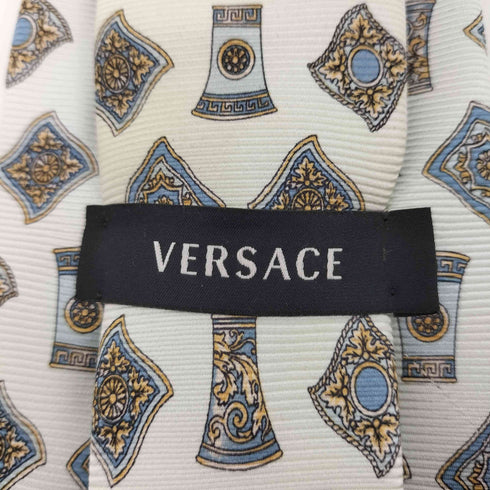 ヴェルサーチ VERSACE 総柄シルクネクタイ メンズ
