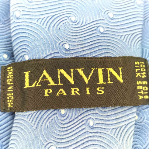 ランバン LANVIN 渦巻模様 シルクネクタイ メンズ