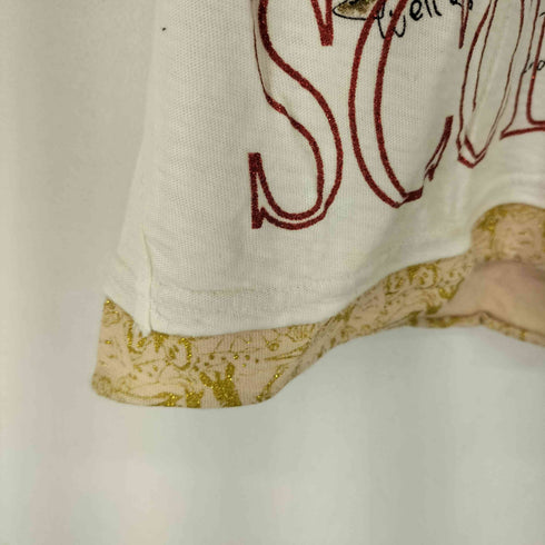 スカラー ScoLar WONDER WORLD グラフィックプリント Tシャツ レディース JPN:M
