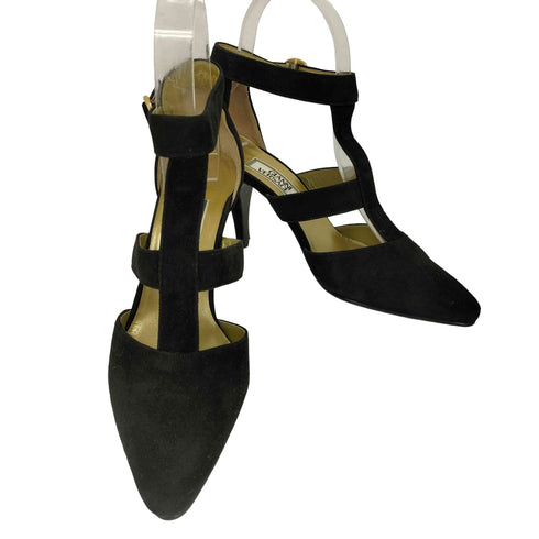 ジャンニヴェルサーチ GIANNI VERSACE スエードストラップパンプス レディース 36