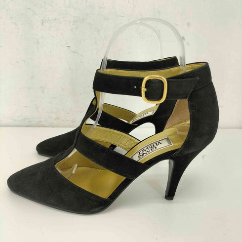 ジャンニヴェルサーチ GIANNI VERSACE スエードストラップパンプス レディース 36