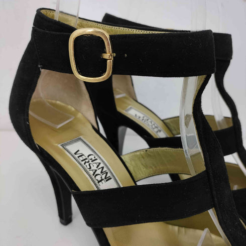 ジャンニヴェルサーチ GIANNI VERSACE スエードストラップパンプス レディース 36