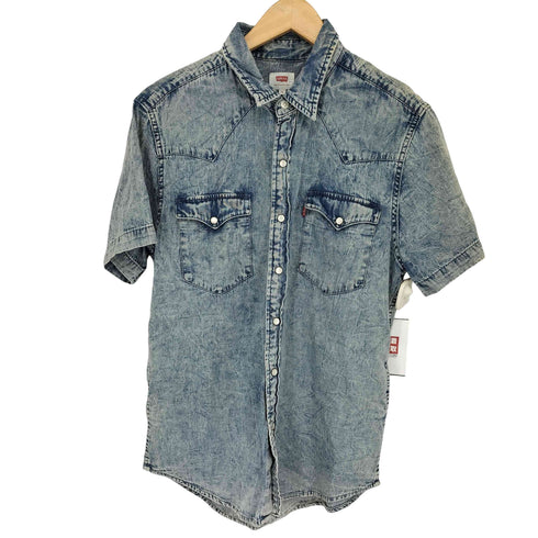 リーバイス Levis ウォッシュド加工 デニム ウエスタン シャツ メンズ import:S