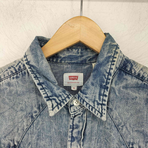 リーバイス Levis ウォッシュド加工 デニム ウエスタン シャツ メンズ import:S