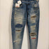ビッグジョン BIG JOHN EASY DENIM PANTS イージー デニム パンツ ダメージ タタキ パッチワーク カスタム メンズ JPN:XS